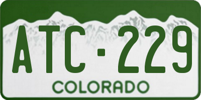 CO license plate ATC229