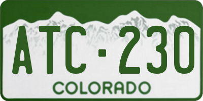 CO license plate ATC230