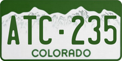 CO license plate ATC235