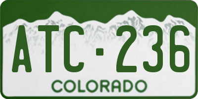 CO license plate ATC236