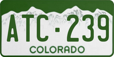 CO license plate ATC239