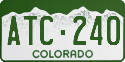 CO license plate ATC240