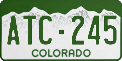 CO license plate ATC245