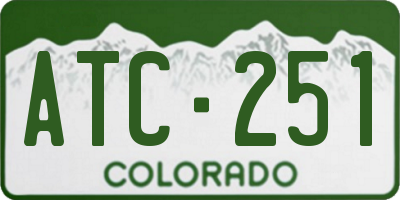 CO license plate ATC251