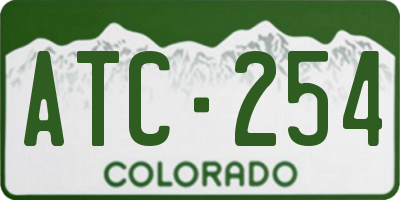 CO license plate ATC254