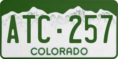 CO license plate ATC257