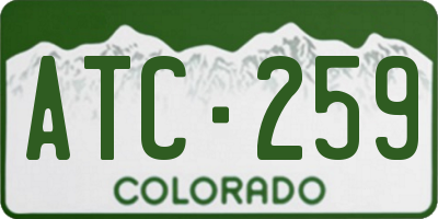 CO license plate ATC259