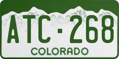 CO license plate ATC268