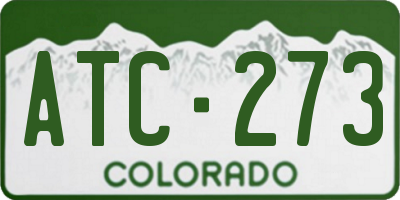 CO license plate ATC273