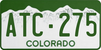 CO license plate ATC275