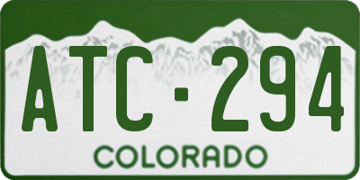 CO license plate ATC294