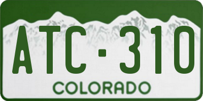 CO license plate ATC310