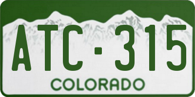 CO license plate ATC315