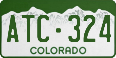 CO license plate ATC324