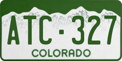 CO license plate ATC327