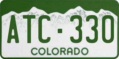 CO license plate ATC330