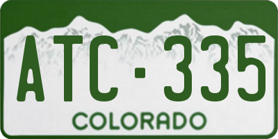 CO license plate ATC335