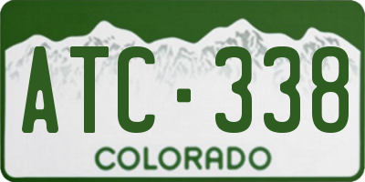 CO license plate ATC338