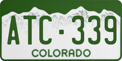 CO license plate ATC339