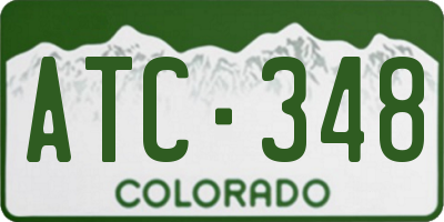 CO license plate ATC348