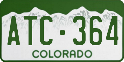 CO license plate ATC364