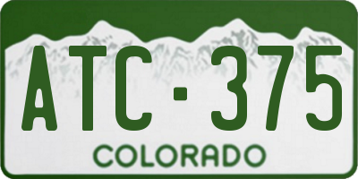 CO license plate ATC375