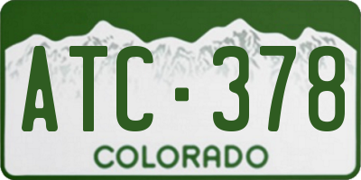 CO license plate ATC378