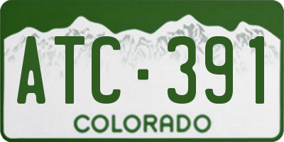 CO license plate ATC391