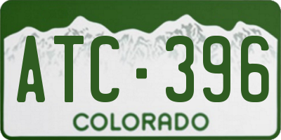 CO license plate ATC396