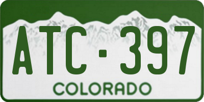 CO license plate ATC397