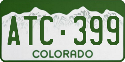 CO license plate ATC399