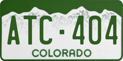 CO license plate ATC404