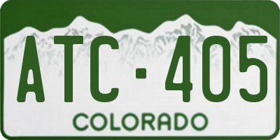 CO license plate ATC405