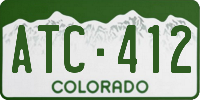 CO license plate ATC412