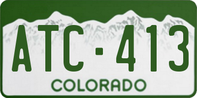 CO license plate ATC413