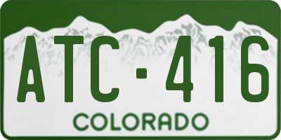 CO license plate ATC416
