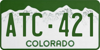 CO license plate ATC421