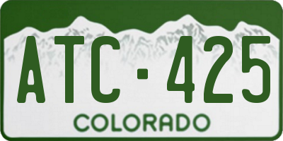 CO license plate ATC425