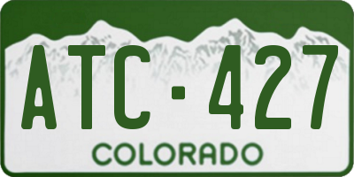 CO license plate ATC427