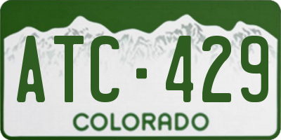 CO license plate ATC429