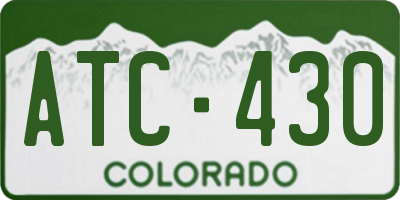 CO license plate ATC430