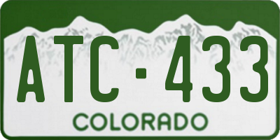 CO license plate ATC433
