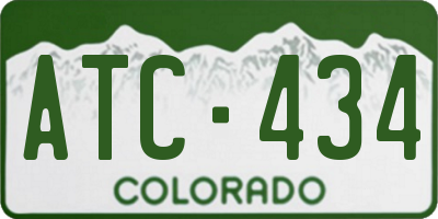 CO license plate ATC434