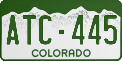 CO license plate ATC445