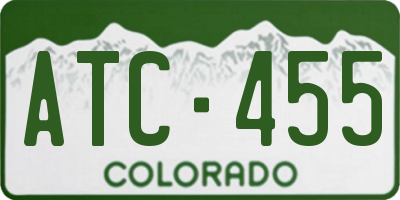 CO license plate ATC455