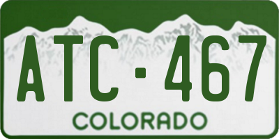 CO license plate ATC467