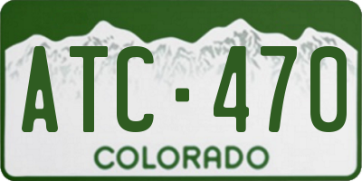 CO license plate ATC470