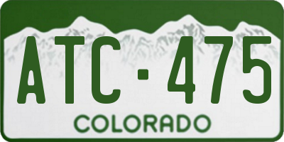 CO license plate ATC475