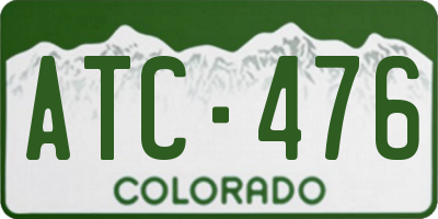 CO license plate ATC476