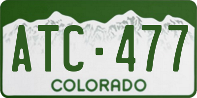 CO license plate ATC477